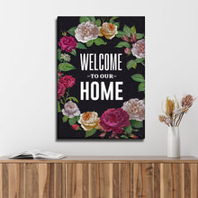 Load image into Gallery viewer, Welcome To Our Home Floral Entryway Sign