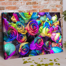 Load image into Gallery viewer, Rainbow Roses Canvas Wall Art