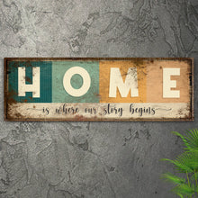 Load image into Gallery viewer, Home Is Where Our Story Begins Sign III