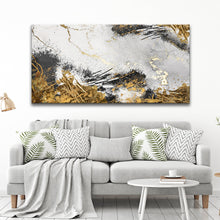 Load image into Gallery viewer, Sky Gold Abstract Painting Canvas Wall Art