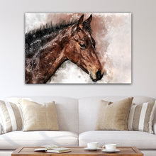 Load image into Gallery viewer, Horse Watercolor Canvas Wall Art
