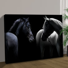 Load image into Gallery viewer, Monochromatic Horses Canvas Wall Art