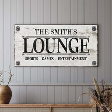 Load image into Gallery viewer, Family Sports Games Lounge Sign