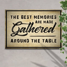 Load image into Gallery viewer, The Best Memories Are Made Gathered Around The Table Sign III