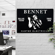 Load image into Gallery viewer, Master Electrician Sign