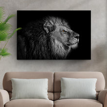 Load image into Gallery viewer, Black And White Lion Head Canvas Wall Art