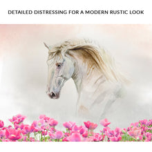 Load image into Gallery viewer, Floral White Horse Canvas Wall Art