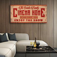 Load image into Gallery viewer, Enjoy The Show Family Cinema Home Sign