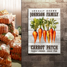 Load image into Gallery viewer, Locally Grown Carrot Patch Sign