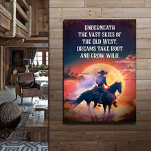 Load image into Gallery viewer, Underneath The Vast Skies Of The Old West Sign