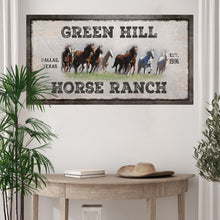 Load image into Gallery viewer, Family Horse Ranch Sign V