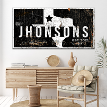 Load image into Gallery viewer, Texas Family Name Sign