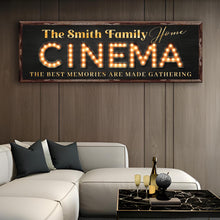 Load image into Gallery viewer, Family Home Cinema Sign