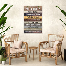 Load image into Gallery viewer, Patio Rules Sign III