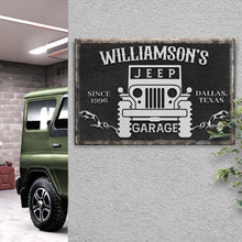 Load image into Gallery viewer, Family Garage Jeep Sign