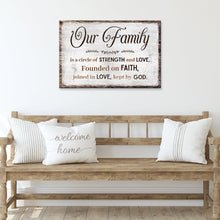 Load image into Gallery viewer, Family Is A Circle Of Strength And Love Sign II