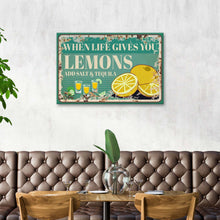 Load image into Gallery viewer, When Life Gives You Lemons Old Rustic Paper Sign
