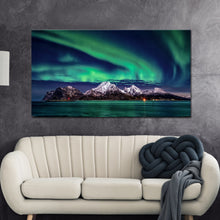 Load image into Gallery viewer, Lake And Northern Lights Canvas Wall Art