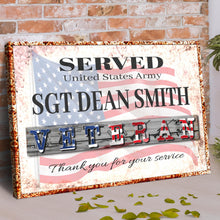 Load image into Gallery viewer, Thank You For Your Service Veterans Sign