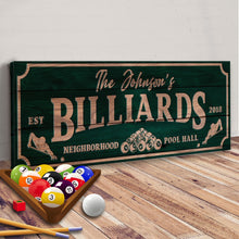 Load image into Gallery viewer, Neighborhood Pool Hall Billiards Sign