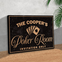Load image into Gallery viewer, Invitation Only Poker Room Sign