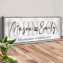 Load image into Gallery viewer, Last Name Wedding Gift Sign