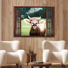 Load image into Gallery viewer, Cattle On Window Canvas Wall Art