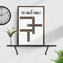 Load image into Gallery viewer, Scrabble Family Name Sign