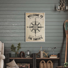 Load image into Gallery viewer, Welcome To Family Home Coordinates Sign