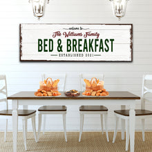 Load image into Gallery viewer, Welcome Bed And Breakfast Sign
