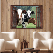 Load image into Gallery viewer, Cattle On Window Canvas Wall Art