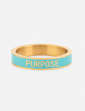 Load image into Gallery viewer, Teal Enamel Purpose Ring