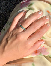Load image into Gallery viewer, Teal Enamel Purpose Ring