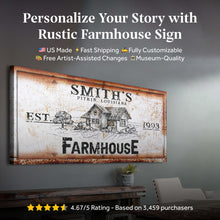Load image into Gallery viewer, Rustic Farmhouse Personalized Sign II