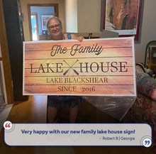 Load image into Gallery viewer, Family Lake House Paddle Sign III
