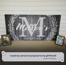 Load image into Gallery viewer, Family Name Sign -  Monogram Sign
