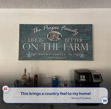 Load image into Gallery viewer, Life Is Better On The Farm Sign VI