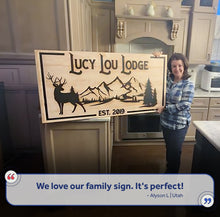 Load image into Gallery viewer, Family Mountain Sign