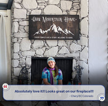 Load image into Gallery viewer, Family Mountain Home Sign II