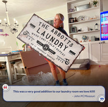 Load image into Gallery viewer, Personalized Laundry Room Sign
