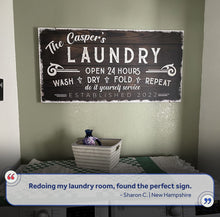 Load image into Gallery viewer, Personalized Laundry Room Sign III