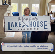 Load image into Gallery viewer, Family Lake House Arrow Sign II