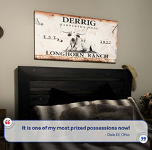 Load image into Gallery viewer, Longhorn Rustic Cattle Sign