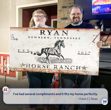 Load image into Gallery viewer, Rustic Horse Ranch Sign