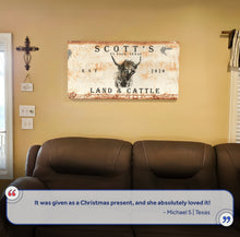 Load image into Gallery viewer, Land And Cattle Rustic Sign II