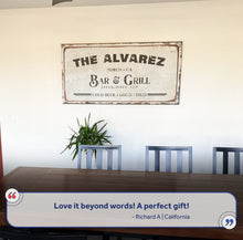 Load image into Gallery viewer, Bar and Grill Sign VII