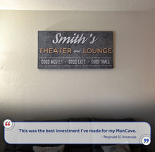 Load image into Gallery viewer, Family Theater and Lounge Sign V