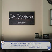 Load image into Gallery viewer, Wooden Family Name Sign