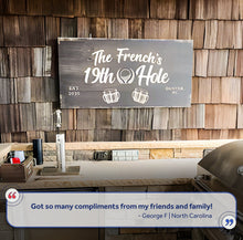 Load image into Gallery viewer, 19th Hole Golf Personalized Sign II