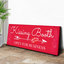 Load image into Gallery viewer, Kissing Booth "Open For Business" Sign
